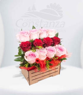 Canasta 12 rosas