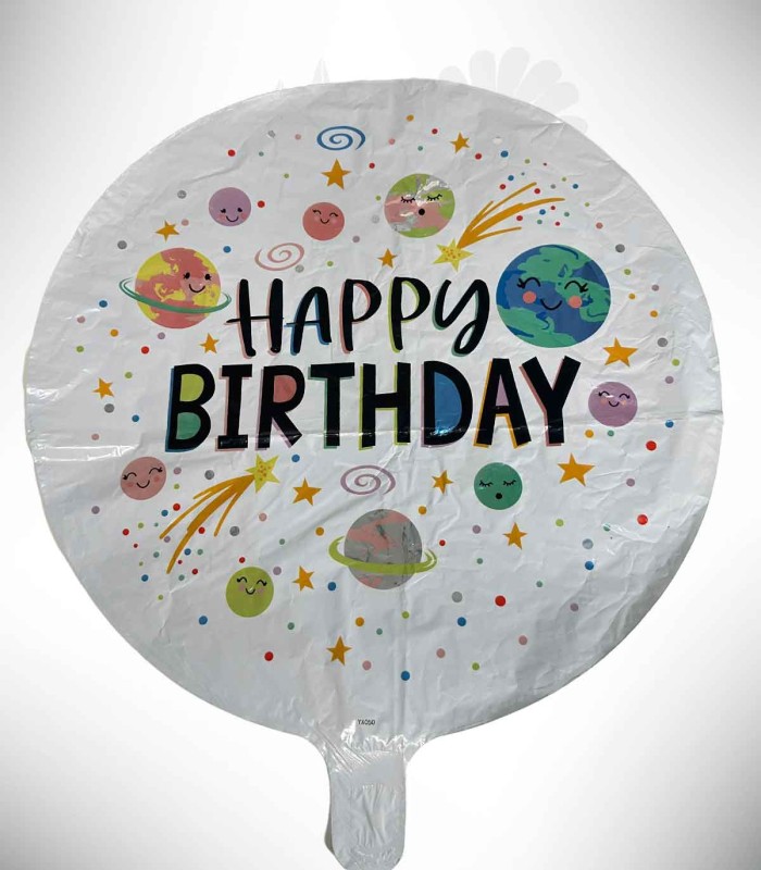 Globo happy birthday planet