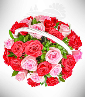 Canasta 30 rosas