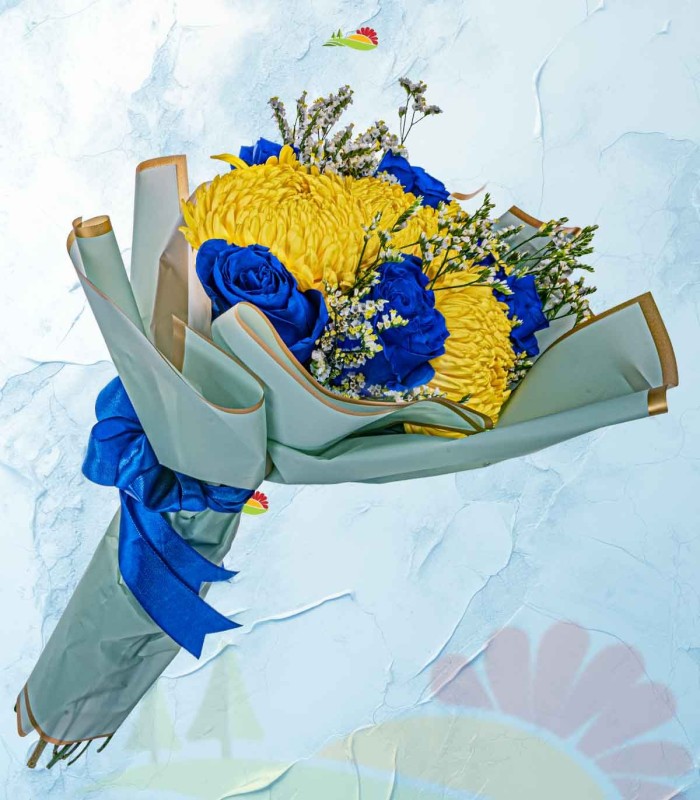 Rosas Azules en bouquet