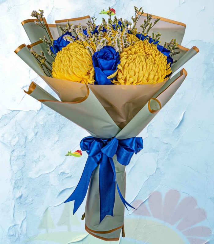 Rosas Azules en bouquet